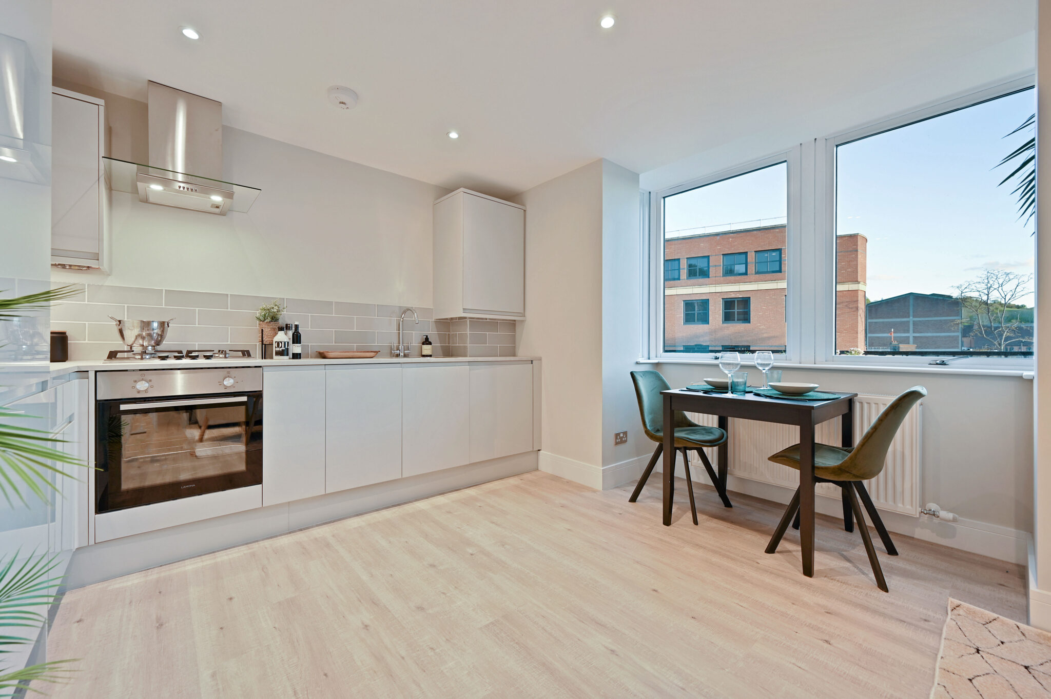 Aerial view of Buckingham Place, a town-centre commercial building converted into eight apartments in High Wycombe