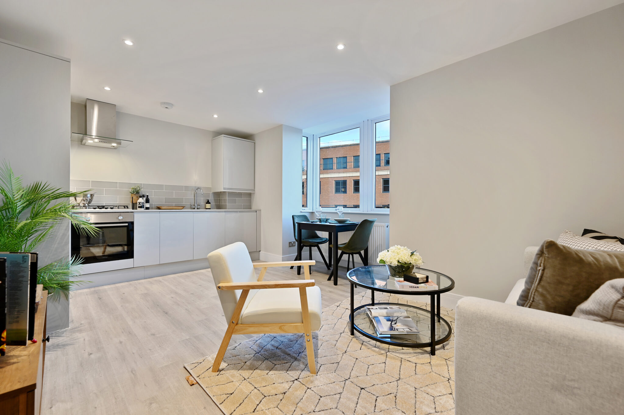 Aerial view of Buckingham Place, a town-centre commercial building converted into eight apartments in High Wycombe