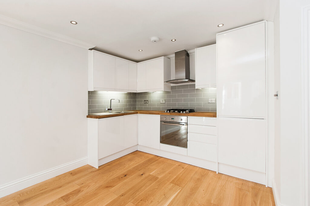 Converted one-bedroom apartment with private garden at Cumberland Park, Acton W3