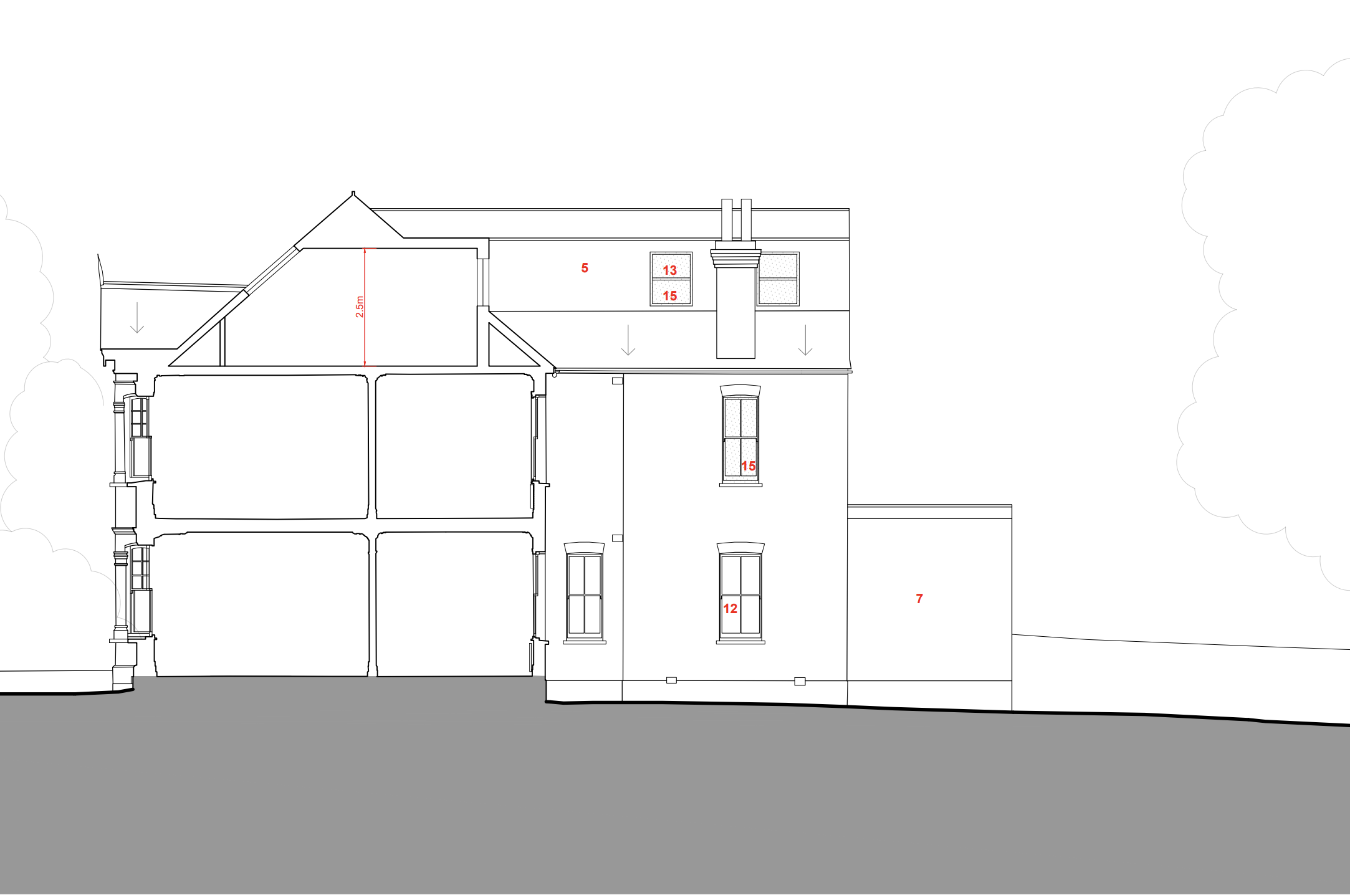 CGI visual of the Woodgrange Avenue development of five apartments in Ealing Common