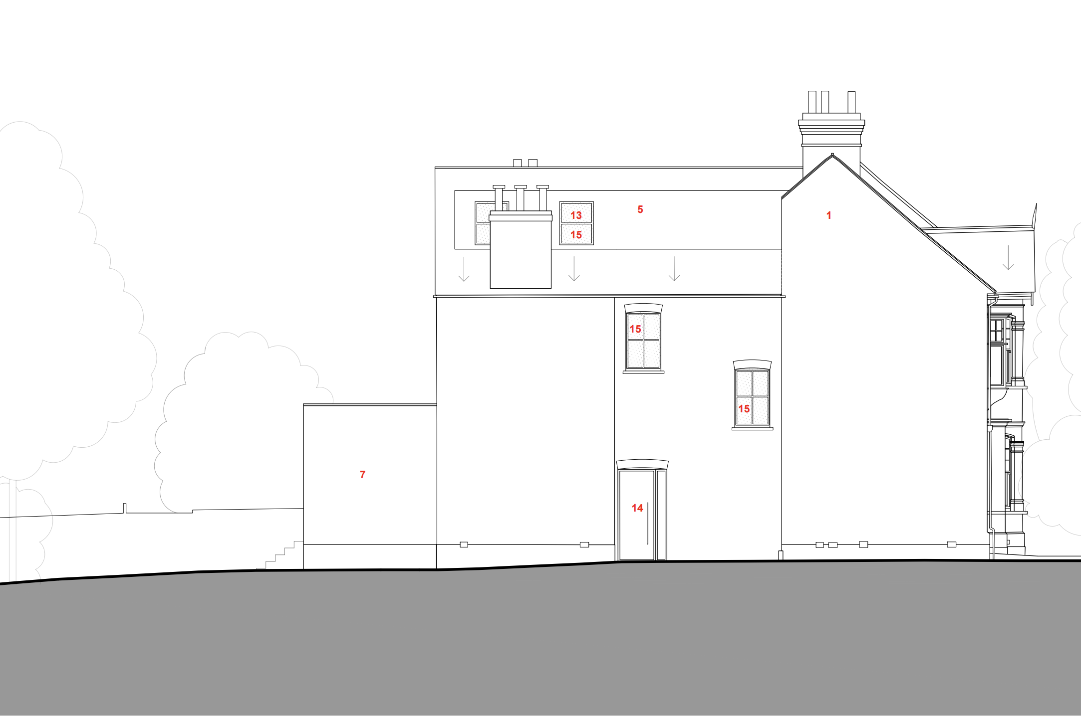 CGI visual of the Woodgrange Avenue development of five apartments in Ealing Common