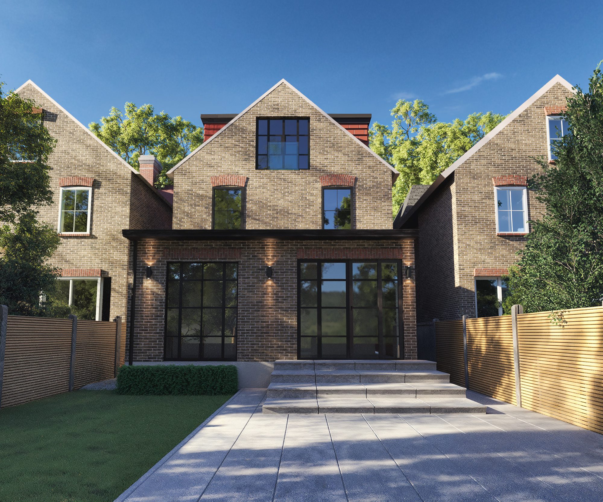 CGI visual of the Woodgrange Avenue development of five apartments in Ealing Common