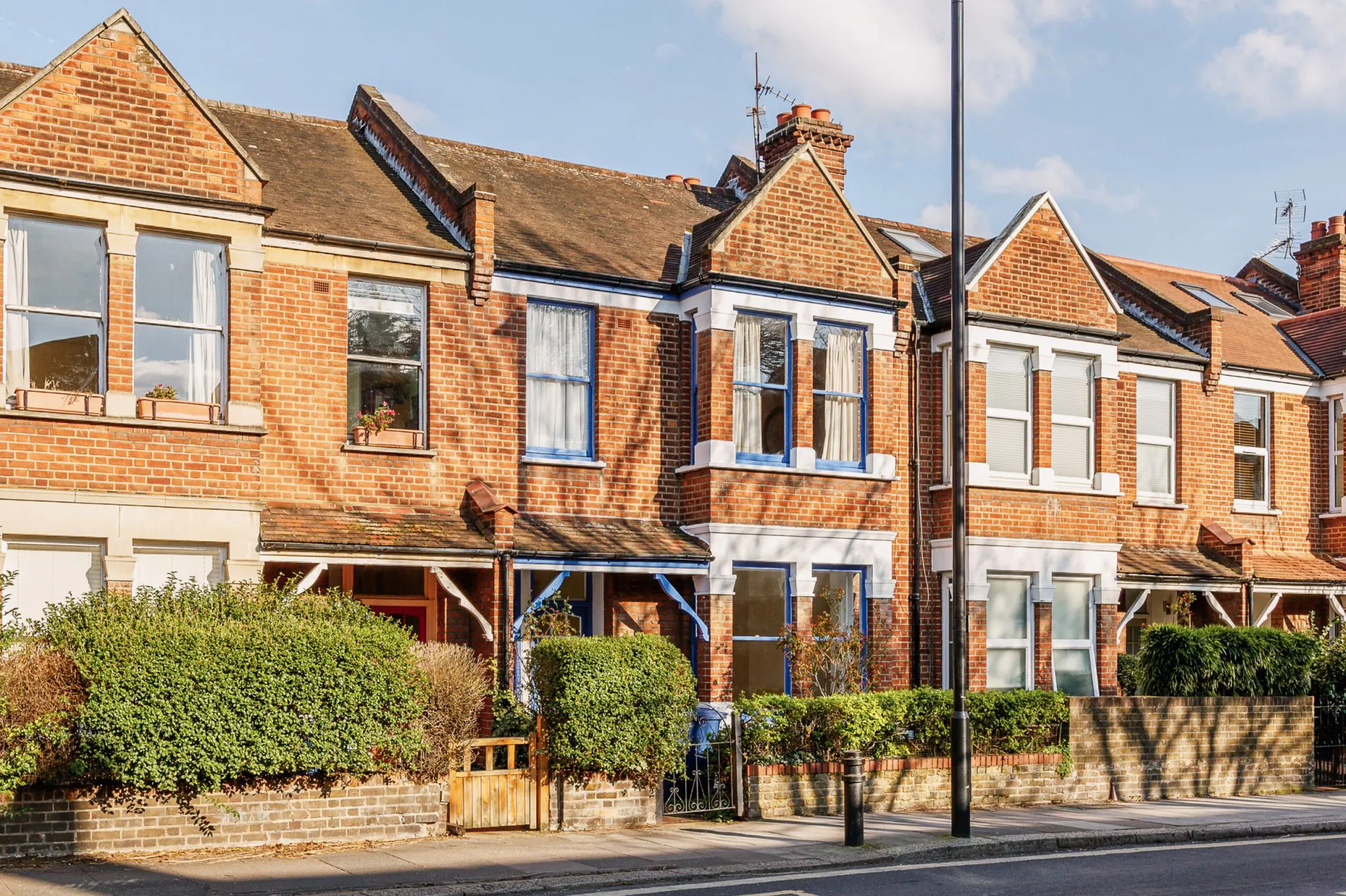 Building at Southfield Road, Chiswick, undergoing redevelopment to two units